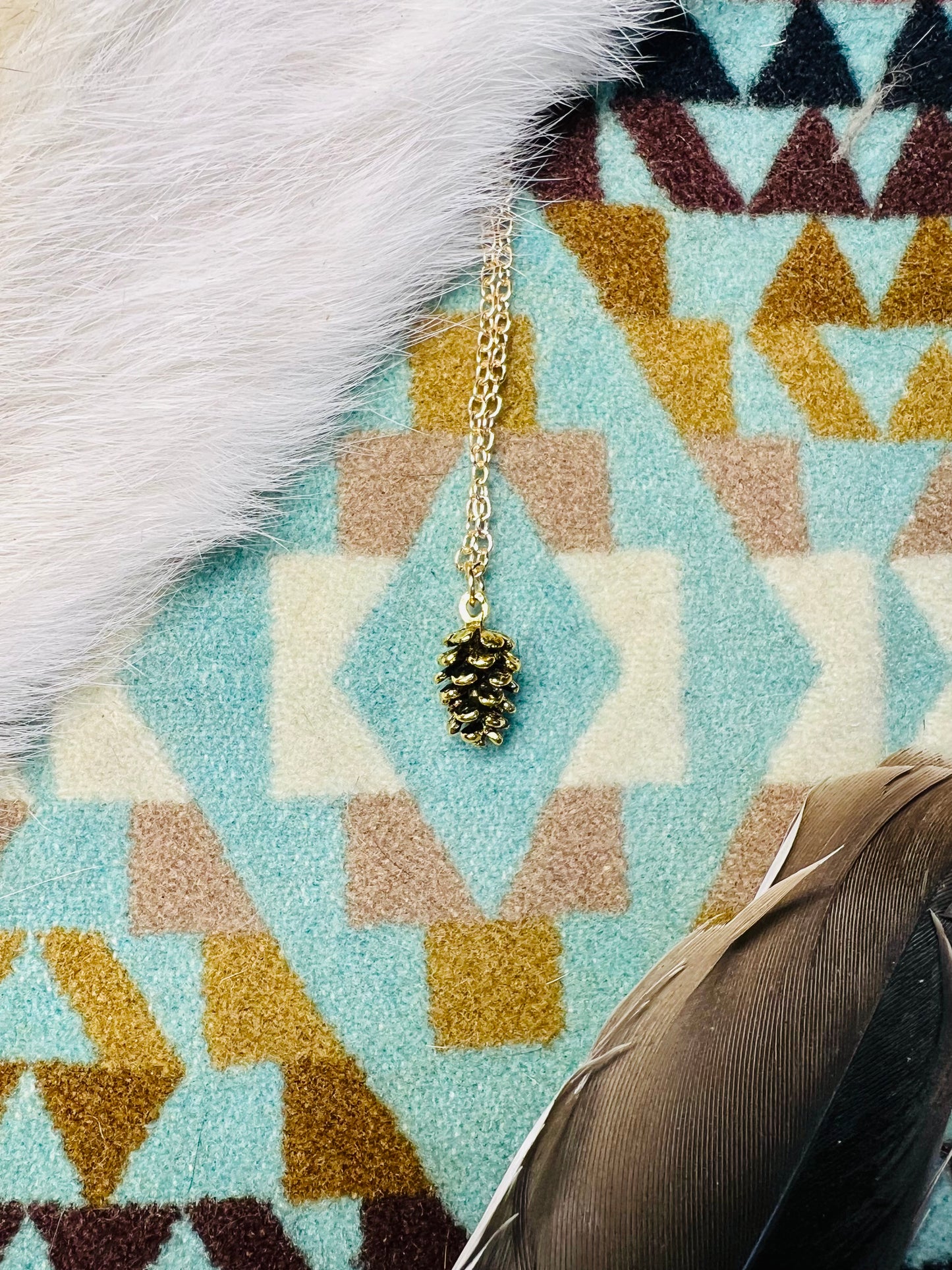Lucky Pinecone Charm Necklace